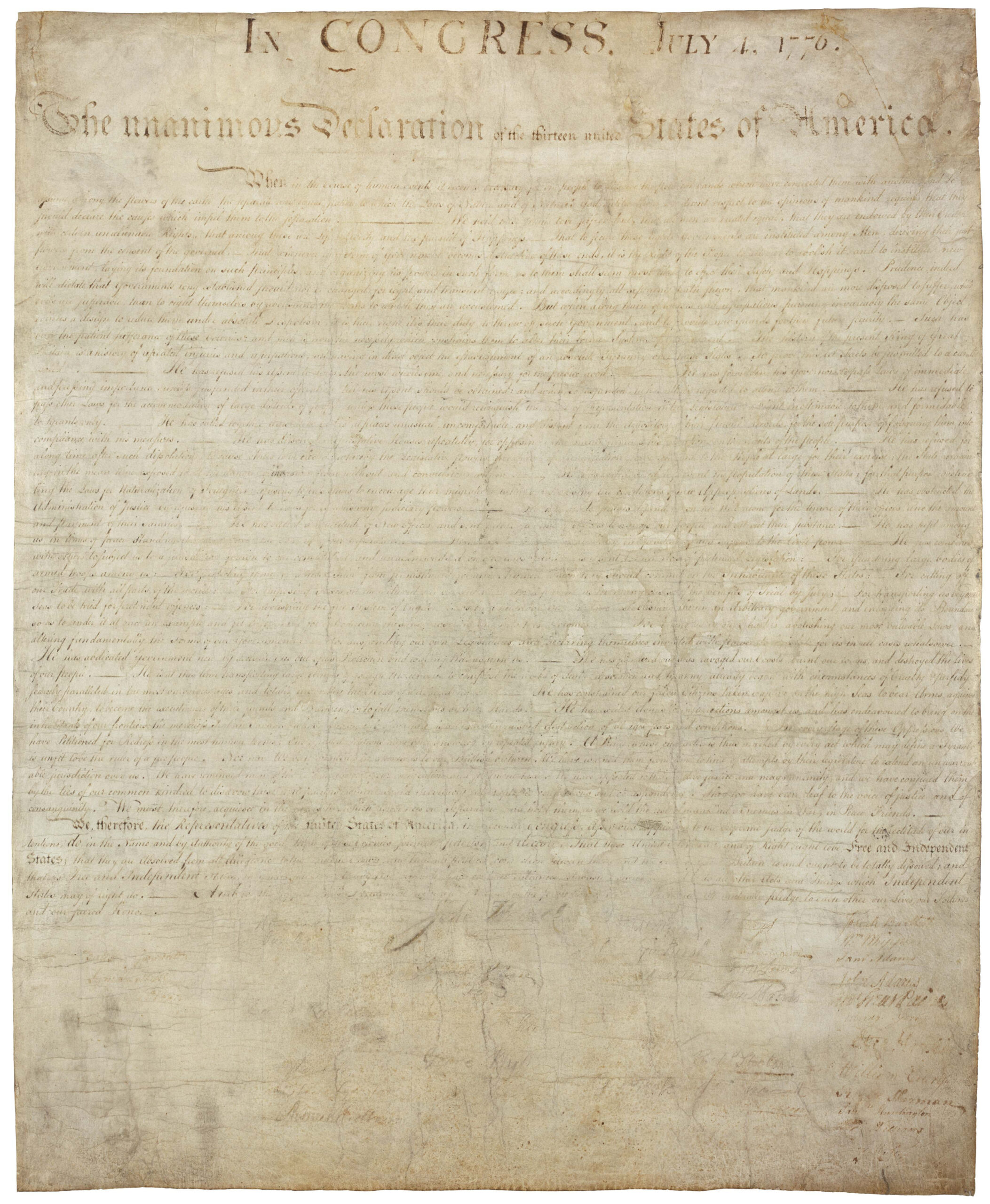 The Declaration Of Independence | National Archives throughout FREE Printable Copy of the Declaration of Independence