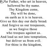 The Lord Prayer - 12 Free Pdf Printables | Printablee throughout FREE Printable Catholic Our Father Prayer