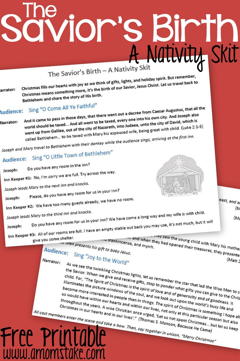 The Savior&amp;#039;S Birth: A Nativity Skit Script With Music – Free intended for Free Printable Christmas Play Scripts For Adults