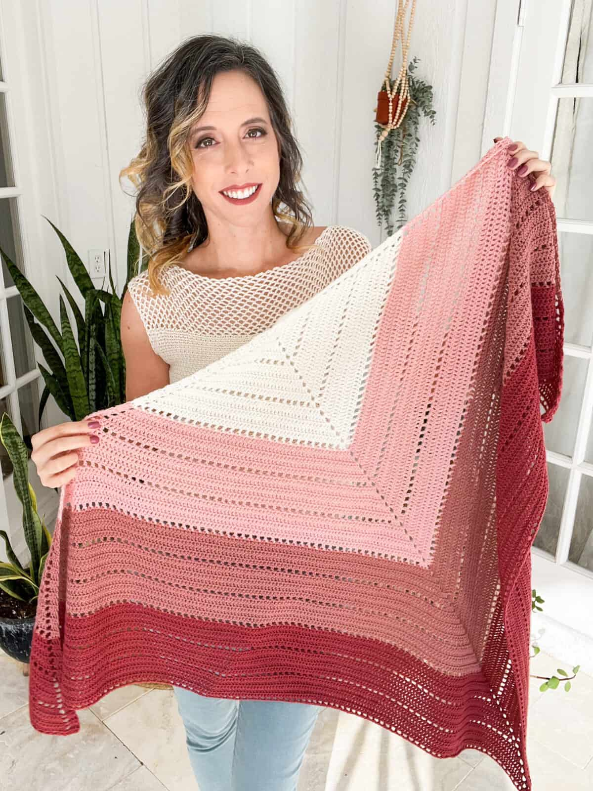 This Should Be Your First Triangle Crochet Shawl Free Pattern with FREE Printable Crochet Shawl Patterns