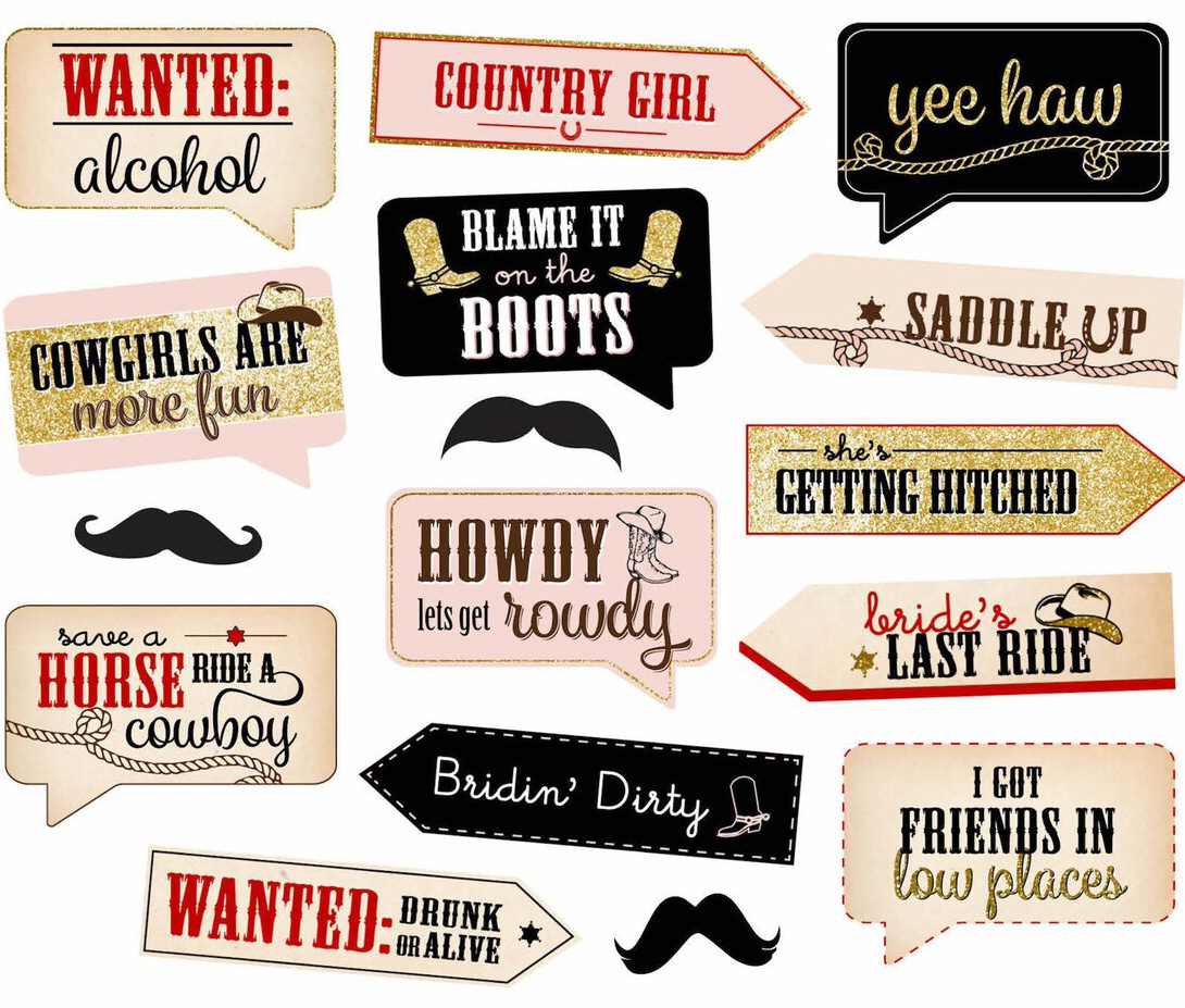 Top 10 Best Western Photo Booth Props For Rustic Charm And Fun regarding FREE Printable Cowboy Photo Booth Props