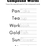 Trace The Compound Words Worksheet For Kindergarten - Kidpid pertaining to Free Printable Compound Words Worksheets