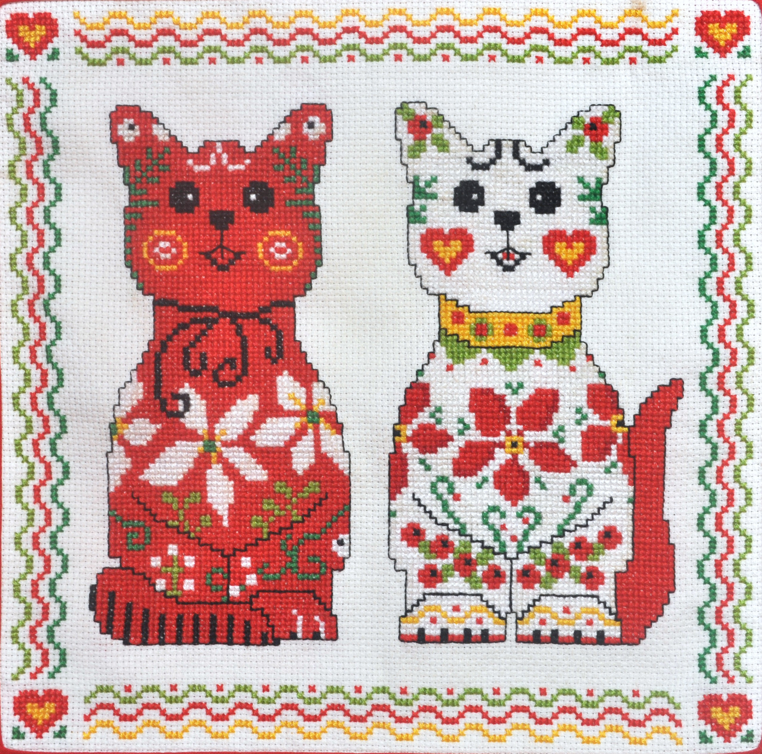 Two Elegant Cats, Cross Stitch Pattern,Iveta Hlavinova within FREE Printable Cross Stitch Patterns of Cats
