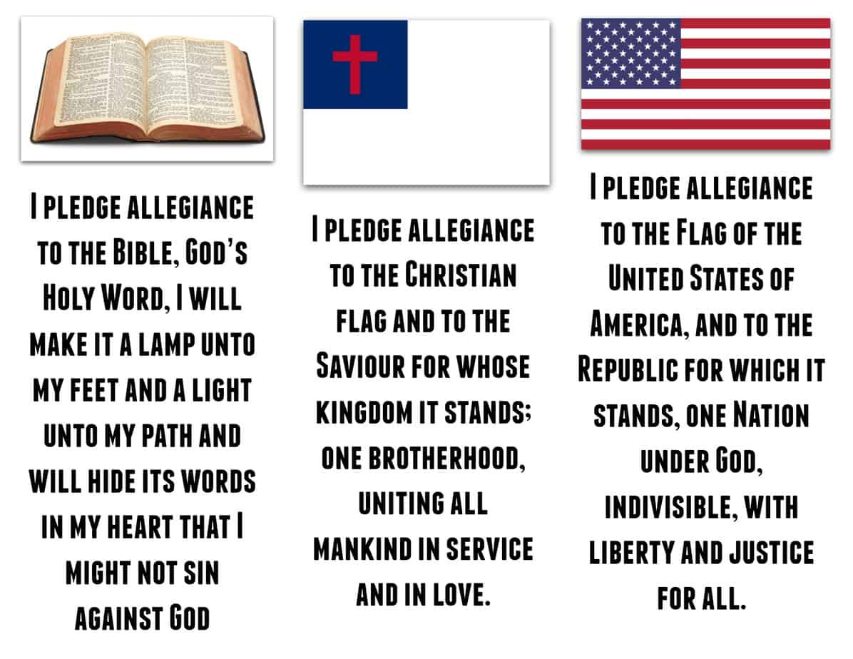 Vbs Pledges (Easy Printable) Bible, American, &amp;amp; Christian Flag Pledge throughout FREE Printable Christian Flag Pledge