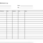 Vehicle Maintenance Log Word Template intended for FREE Printable Car Maintenance Log