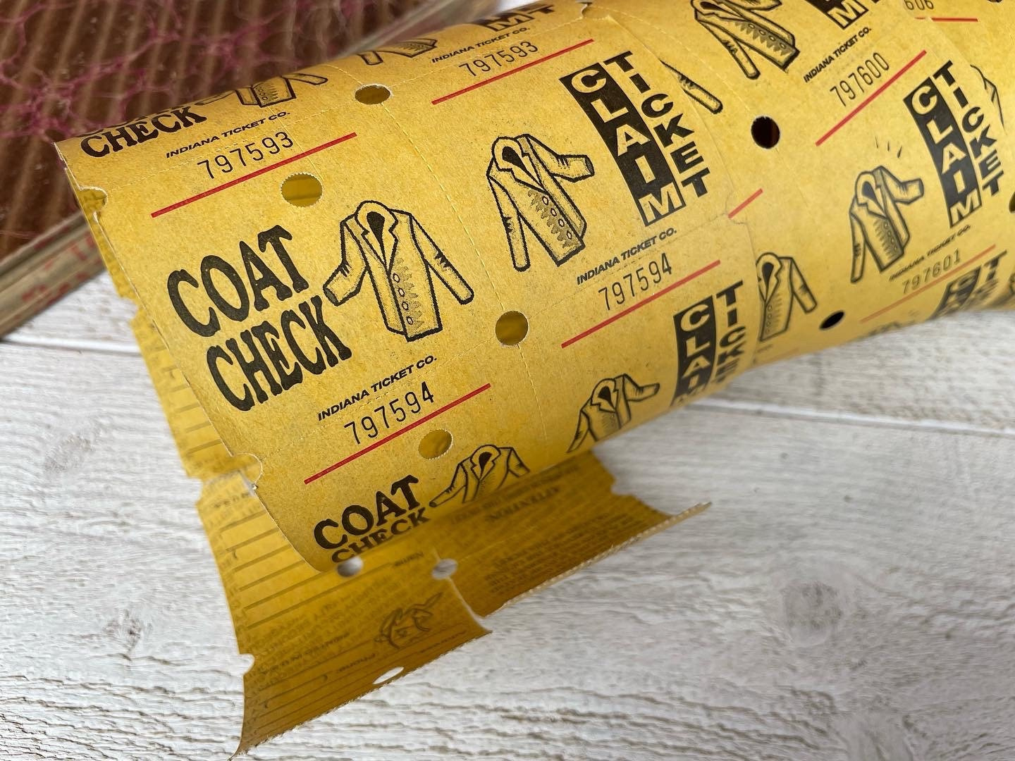 Vintage Cloakroom Tickets, Coat Claim Ticket Set, Junk Journal Ephemera, Garderobe, 10 Double Tickets regarding FREE Printable Coat Check Tickets