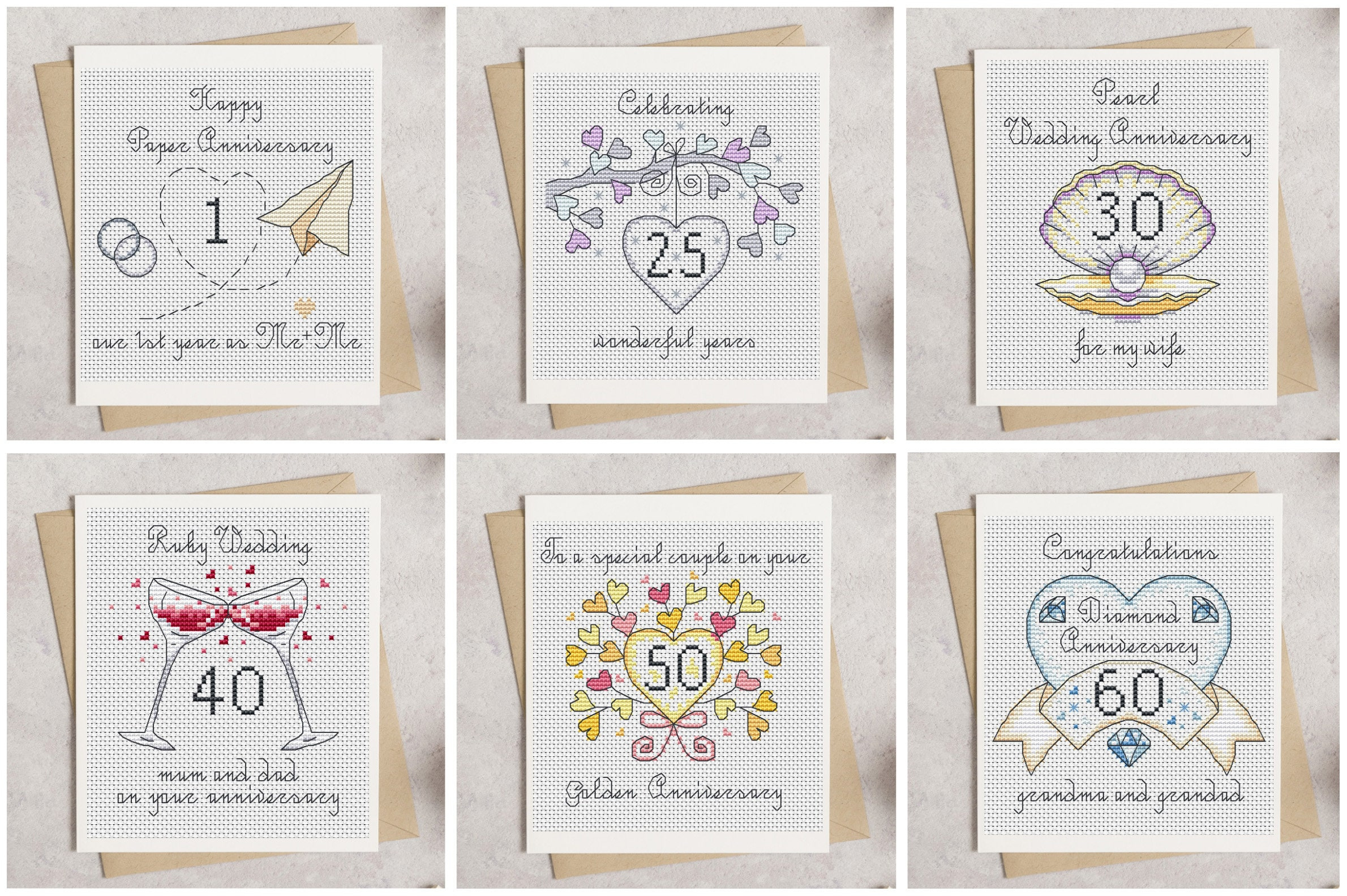 Wedding Anniversary Cards Cross Stitch Pattern - Lucie Heaton regarding FREE Printable Cross Stitch Patterns For Wedding