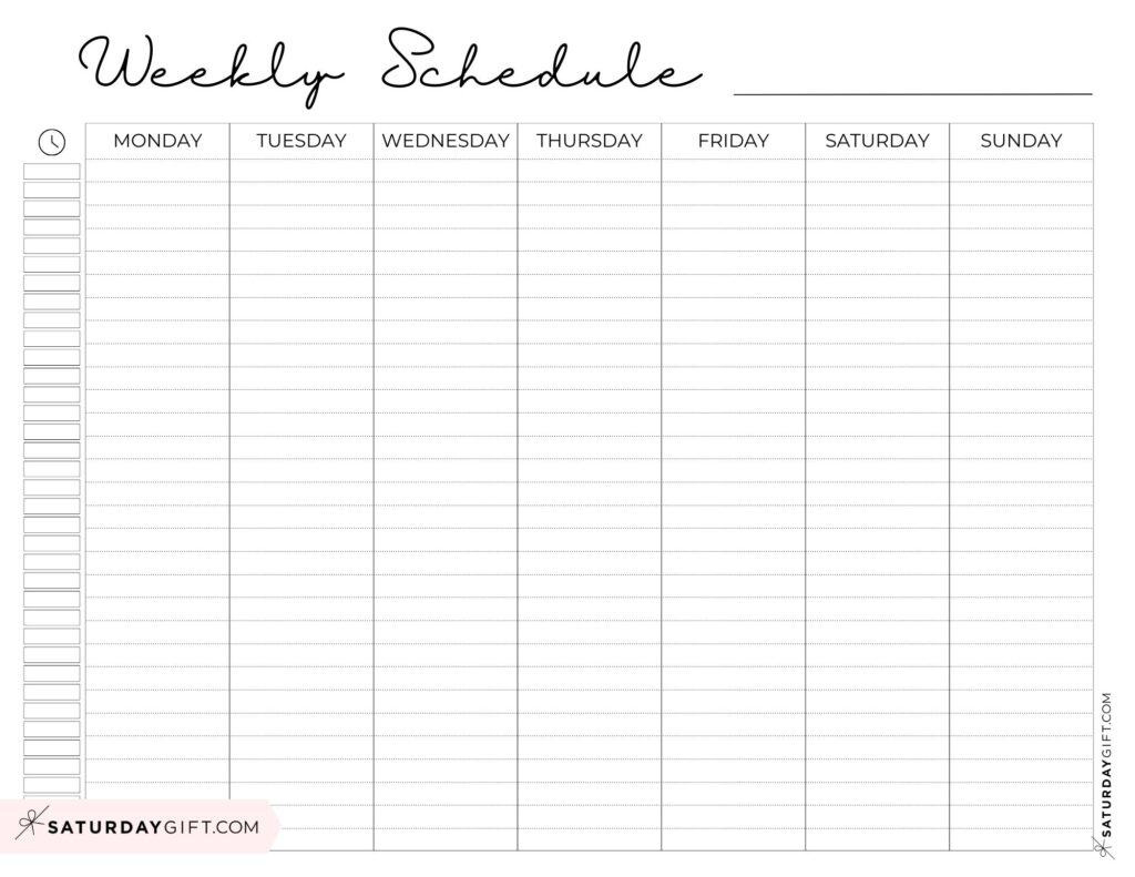 Weekly Planner Printable - 39 Cute Free Weekly Calendar Templates for FREE Printable Calendar Monday to Sunday