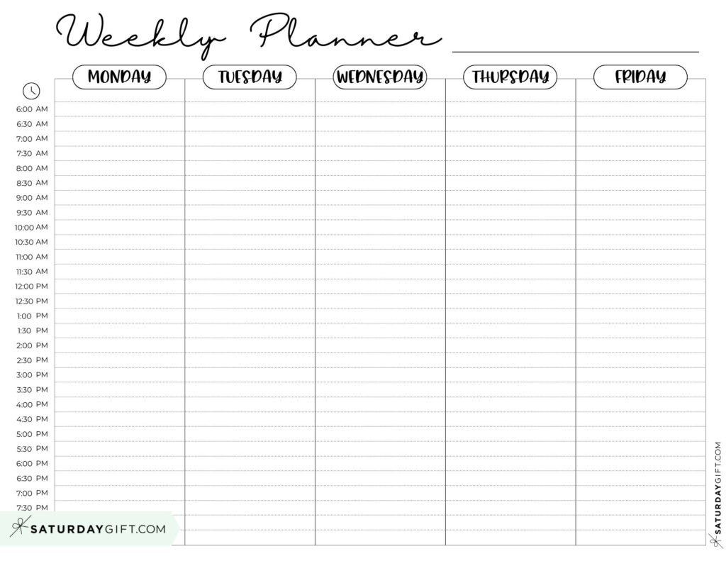 Weekly Planner Printable - 39 Cute Free Weekly Calendar Templates intended for Free Printable Calendar Weekly Planner