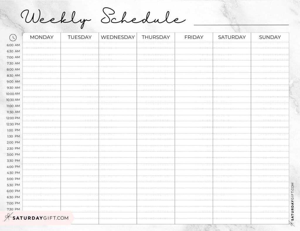 Weekly Planner Printable - 39 Cute Free Weekly Calendar Templates pertaining to FREE Printable Calendar with Time Slots