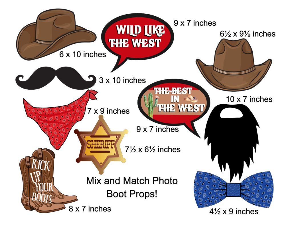 Western Birthday Party Free Printable Collection with regard to Free Printable Cowboy Photo Booth Props