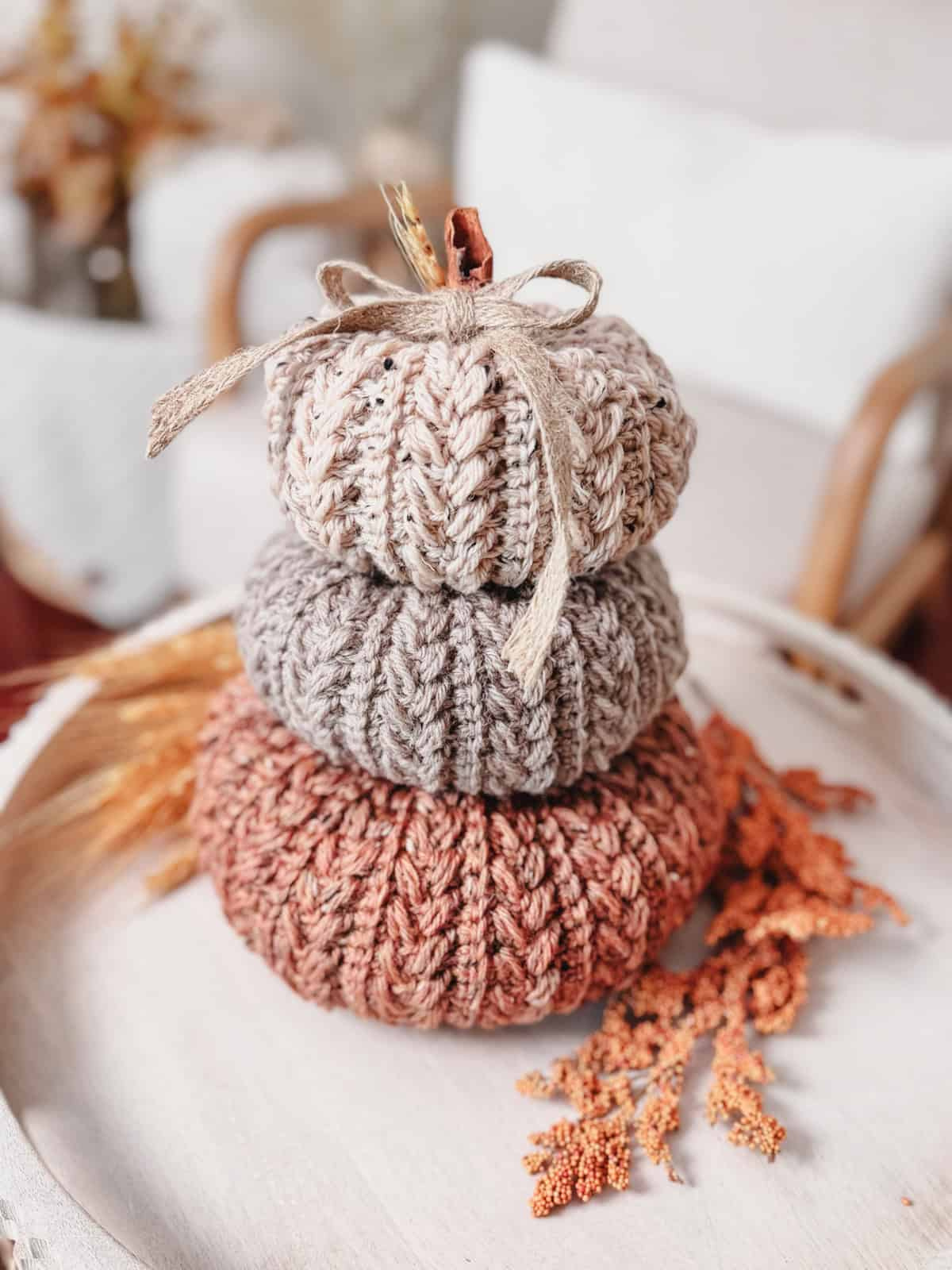 Wheat Stitch Crochet Pumpkin Trio - Free Pattern - Free Crochet throughout Free Printable Crochet Pumpkin Pattern