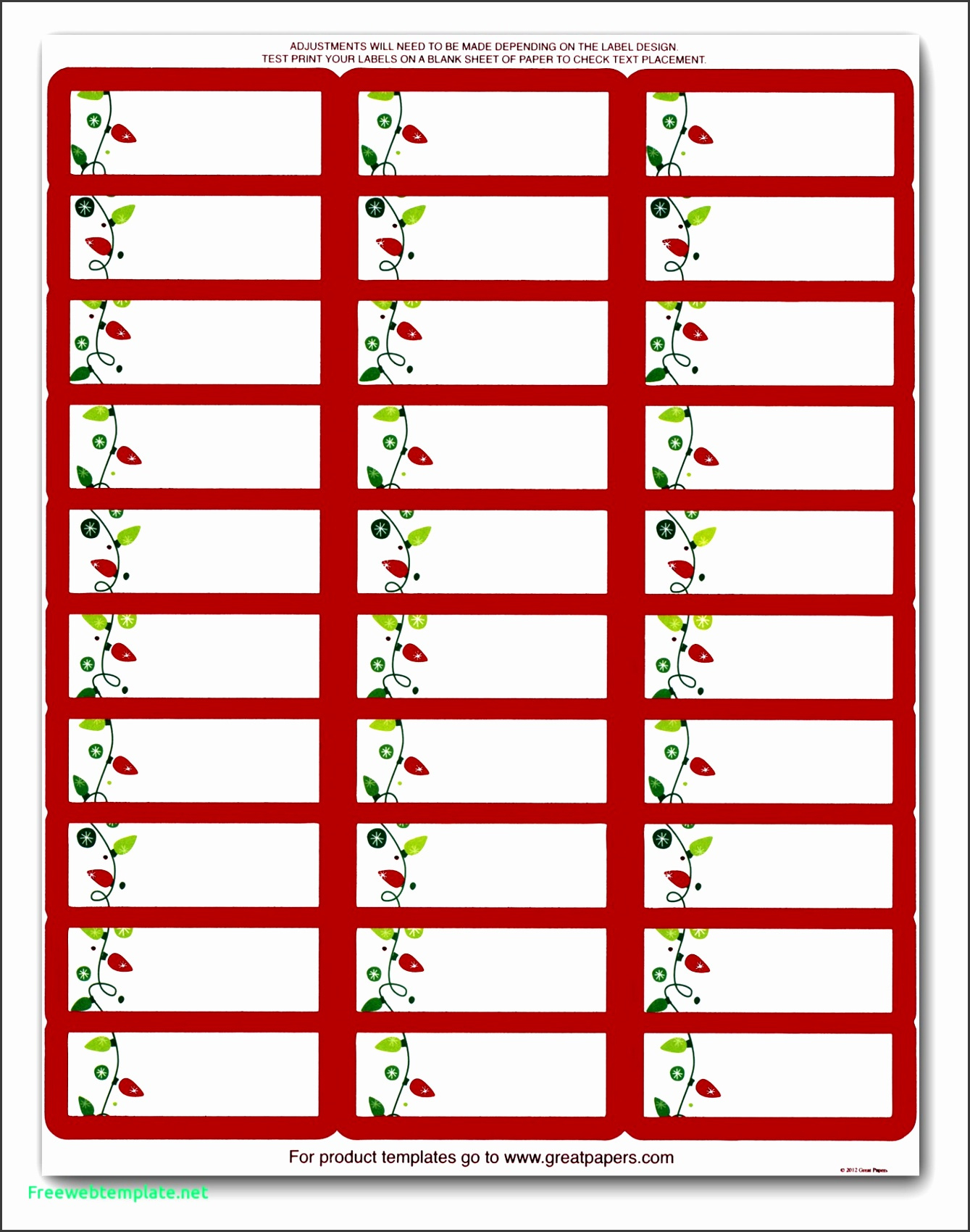 With Logo Custom Return Address Labels | Label Printing Solutions in FREE Printable Christmas Return Address Labels