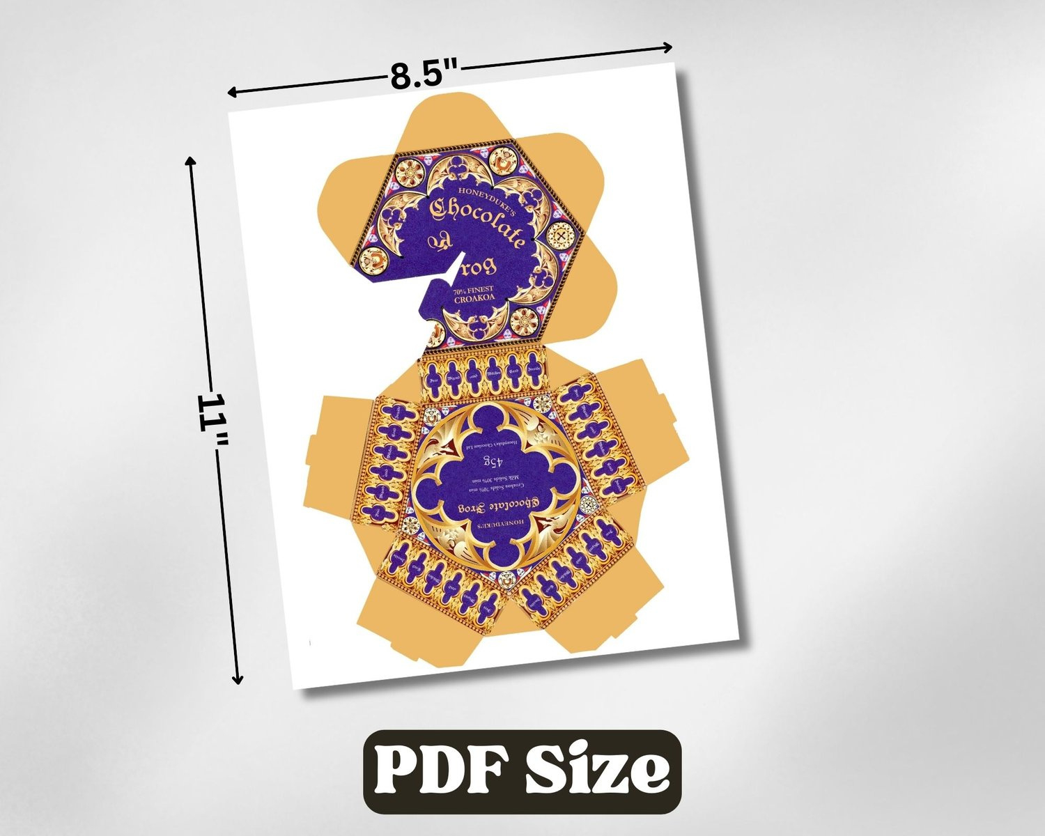 Wizard Chocolate Frog Box Template Pdf Printable And Editable intended for FREE Printable Chocolate Frog Box