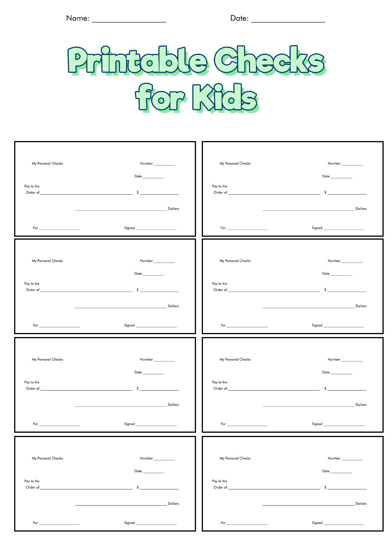 Writing Checks throughout FREE Printable Check Writing Worksheets
