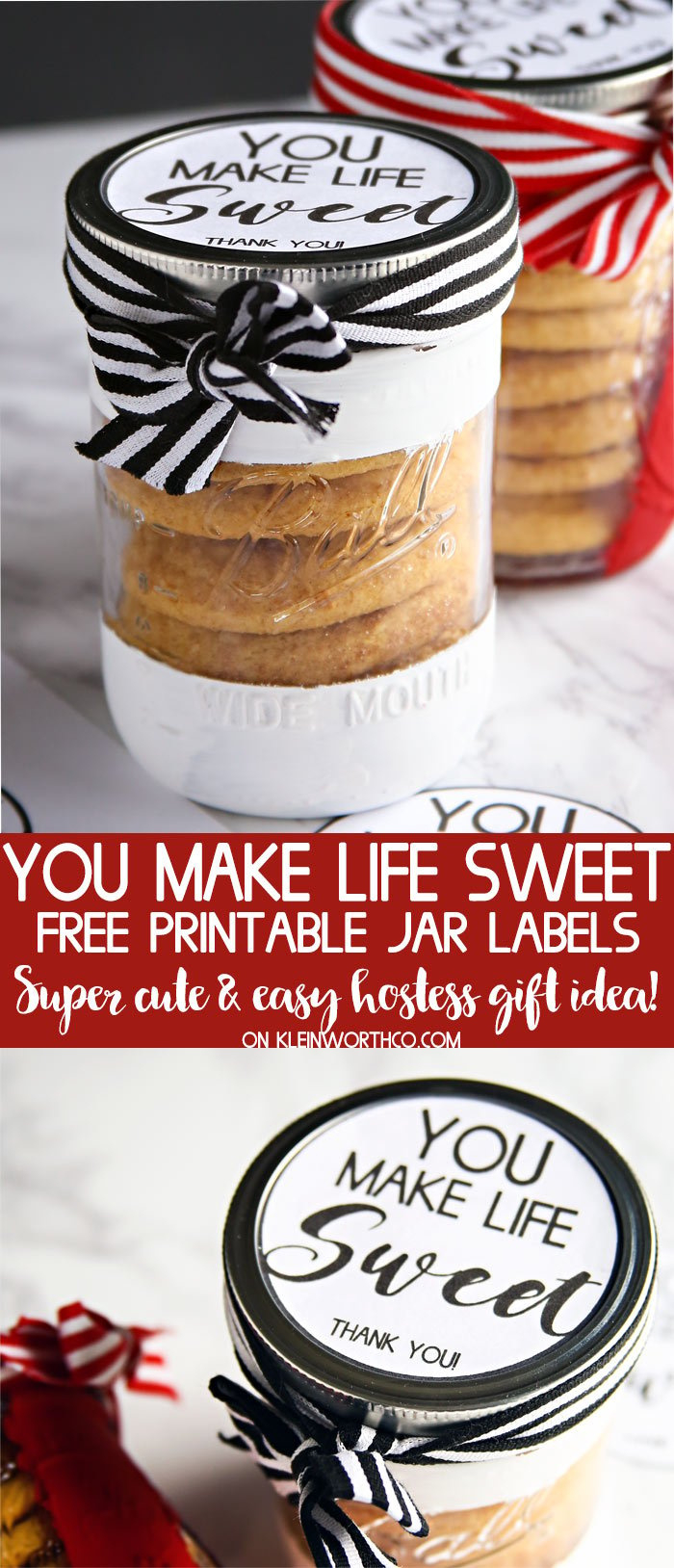 You Make Life Sweet - Free Printable Jar Label - Yummi Haus in Free Printable Candy Jar Labels